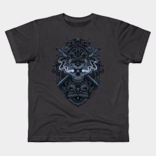 Dagger Skull Engraving Art Kids T-Shirt